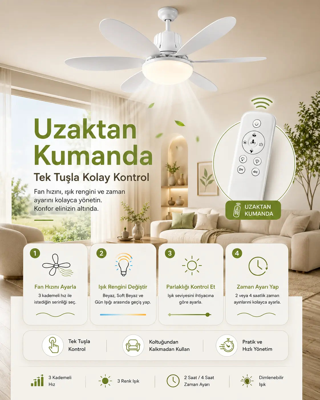 Ventilight Fanlı Led Lamba Pro - Tavan Vantilatörü Dreamview