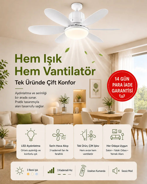 Ventilight Fanlı Led Lamba Pro - Tavan Vantilatörü Dreamview