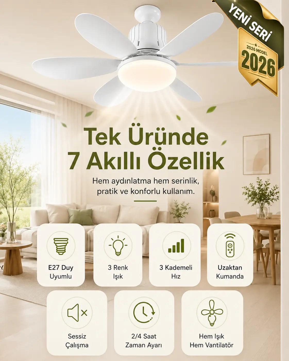 Ventilight Fanlı Led Lamba Pro - Tavan Vantilatörü Dreamview